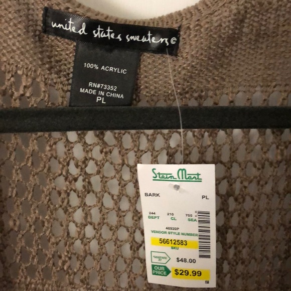 Crocheted Fringed Edged Cardigan - Picture 2 of 3